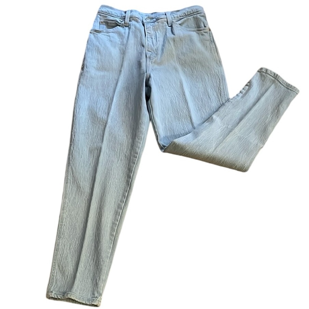VINTAGE NORTHWEST BLUE HIGH WAISTED DENIM ANKLE JEANS LIGHT BLUE SIZE 12